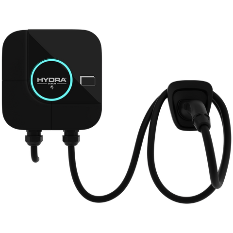 Hydra Cubus 7kW 4.7m Tethered EV Charger With Solar Compatibility